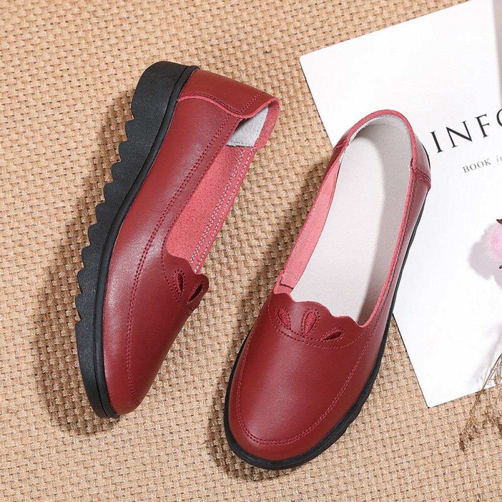 Women Daily Round Toe Soft Solid Color Flat Loafers Shoes Women Daily Round Toe Soft Solid Color Flat Loafers Shoes