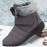 Women Large Size Warm Lined Hook Loop Plus Velvet Ankle Snow Boots