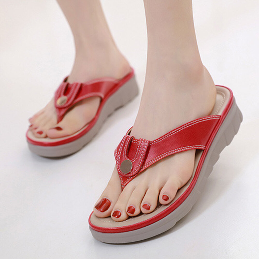 Women Large Size Stitching Flip Flops Beach Flat Casual Sandals Women Large Size Stitching Flip Flops Beach Flat Casual Sandals